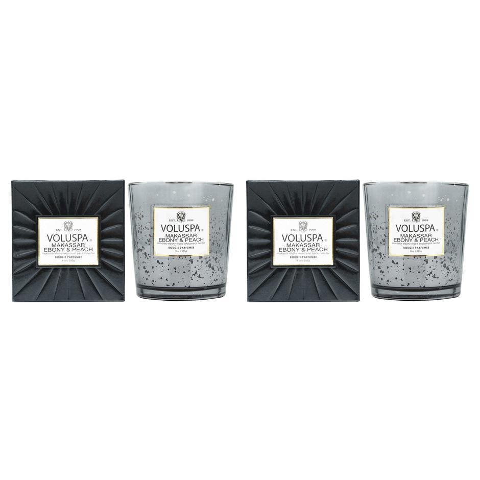 Boxed Candle Makassar Ebony & Peach