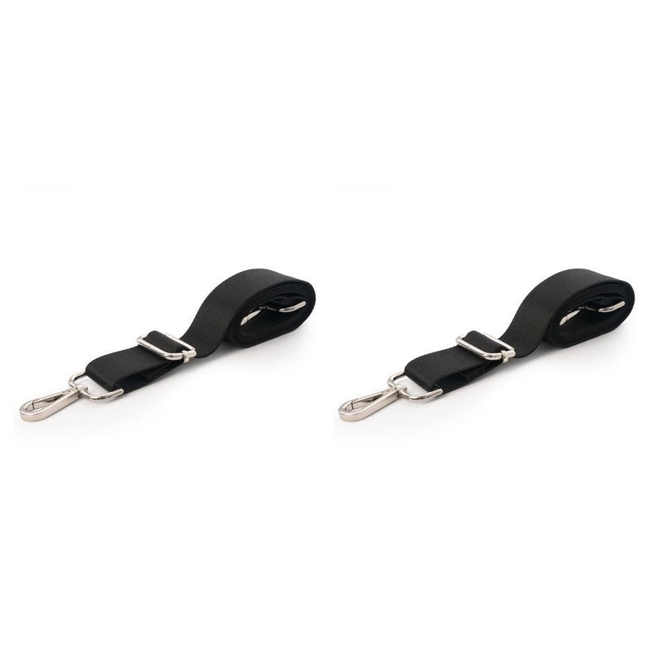 Shoulder Strap in Black Webbing (Silver)