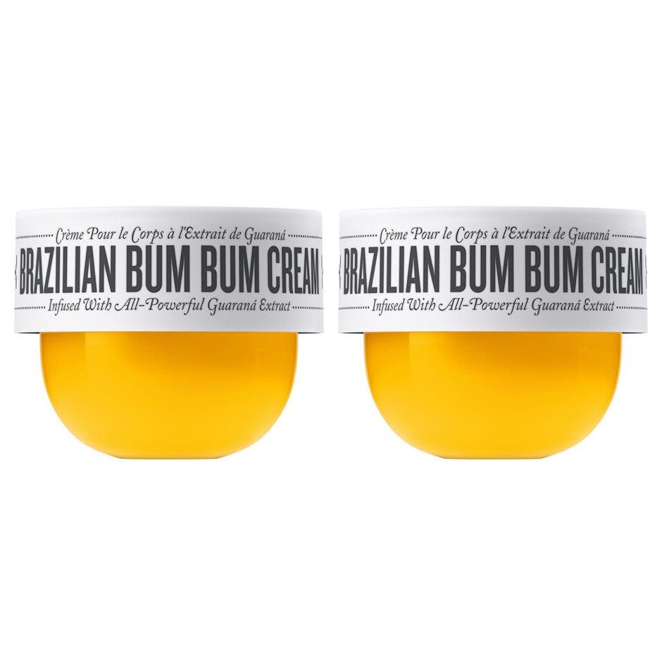 Sol de Janeiro Brazilian Bum Bum Cream 75 ml doftande fuktkräm kropp i gul rund burk med vitt lock
