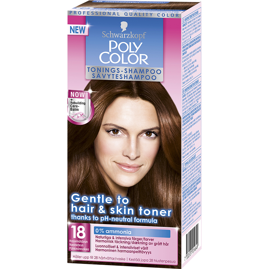 Schwarzkopf Poly Color Tonings-Shampoo, 18 - Hasselnötsbrun