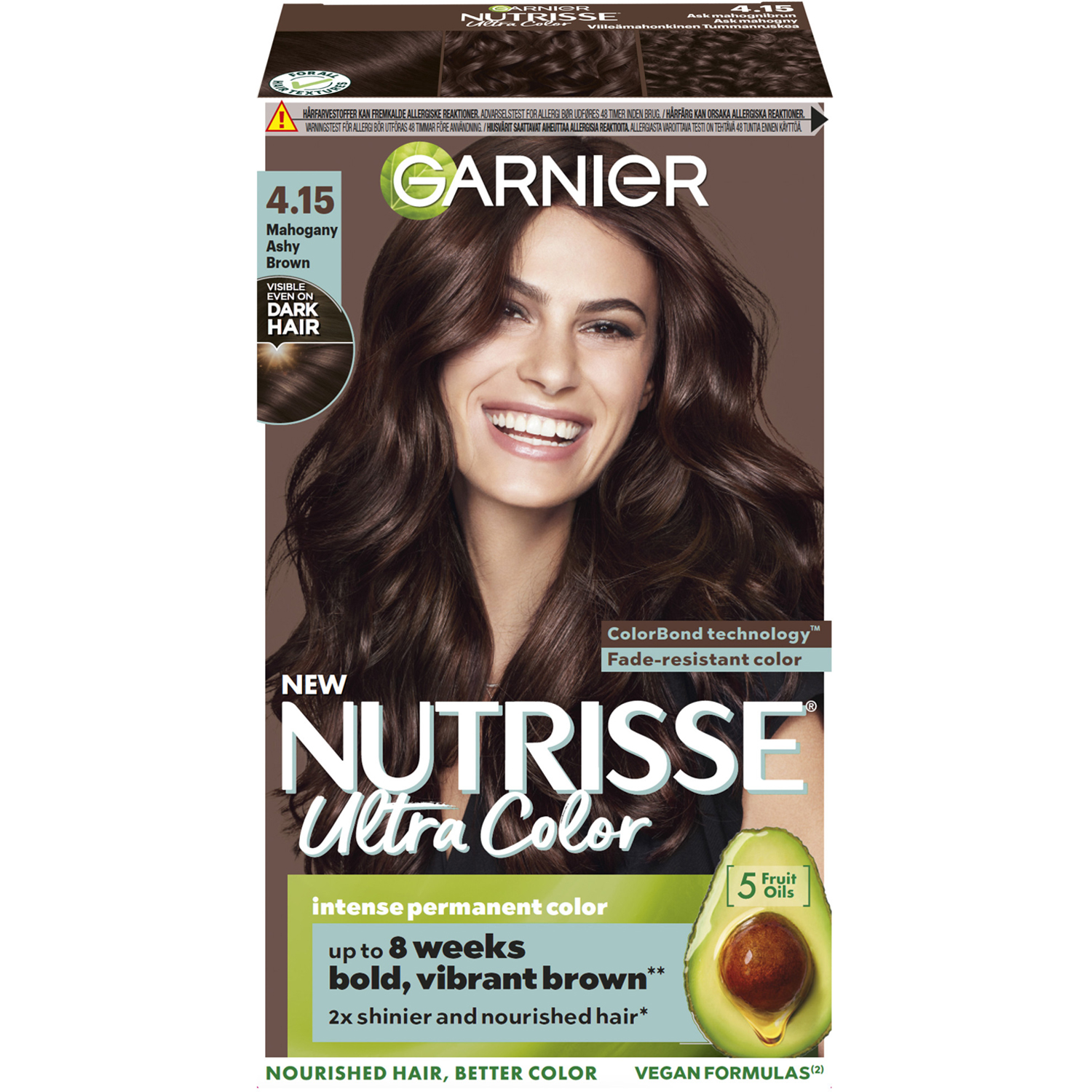 Garnier Nutrisse Ultra Color Ash Brown, Garnier Brun hårfärg