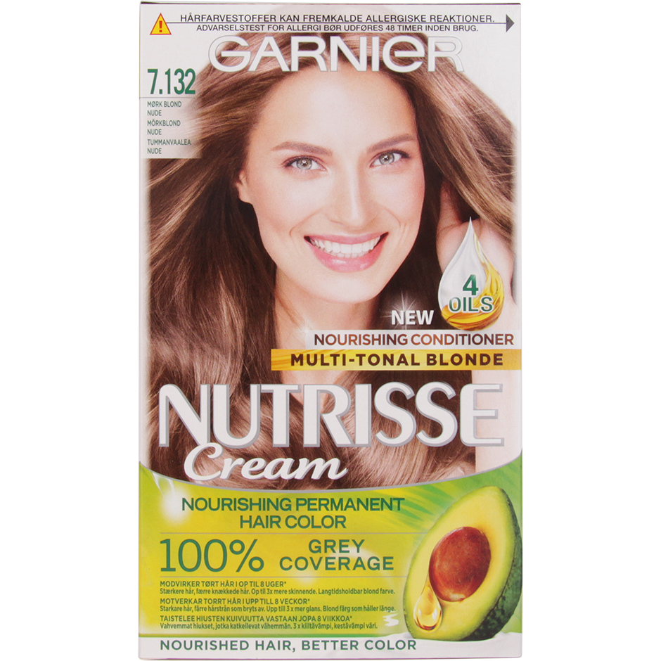 Garnier Nutrisse Cream 7.132 Nude Dark Blonde  Garnier Blond hårfärg