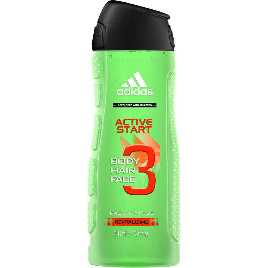 3 in 1 Active Start Shower Gel, 400 ml Adidas Dusch & Bad