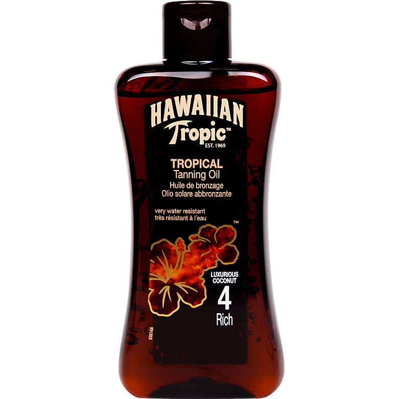 Hawaiian Tropical Tanning Oil Rich SPF 4 200 ml Hawaiian Tropic Solkräm