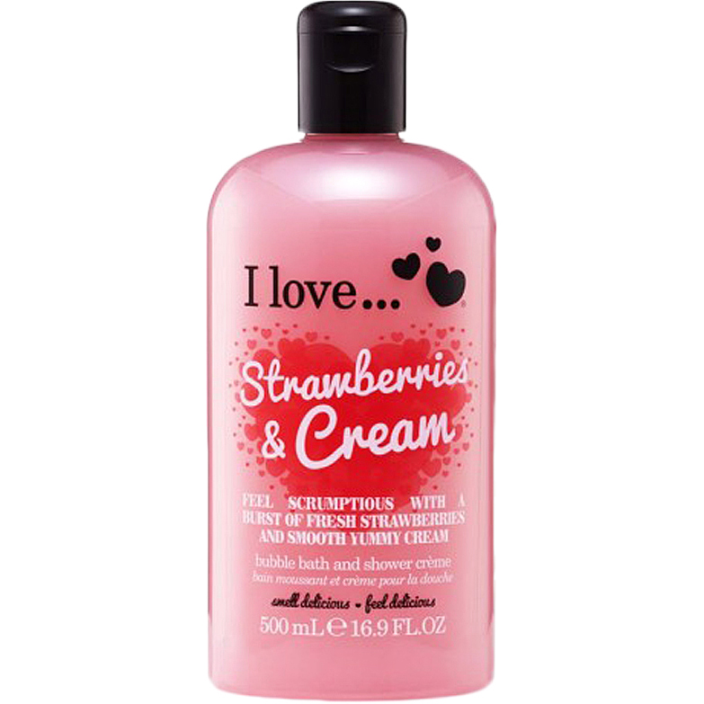 I Love... Strawberries & Milkshake Bath & Shower Crème, 500 ml I love… Bad- & Duschcreme