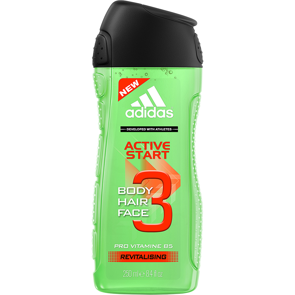 3 in 1 Active Start Shower Gel, 250 ml Adidas Dusch & Bad